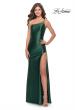 Picture of: Simple One Shoulder Liquid Jersey Dress in Dark Emerald, Style: 31391, Main Picture