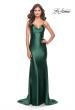 Picture of: Liquid Jersey Trumpet Gown with Draped Neckline in Dark Emerald, Style: 31397, Main Picture