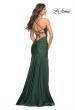 Picture of: Long Jersey Ruched Gown with Dramatic Skirt in Green, Style: 30587, Detail Picture 8