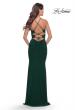 Picture of: Unique Cut Out Net Jersey Prom Dress in Dark Emerald, Style: 31334, Detail Picture 8