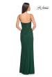 Picture of: Net Jersey Fitted Dress with Ruched Bustier Top in Dark Emerald, Style: 32239, Detail Picture 8