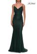 Picture of: Rhinestone Lace Gown with Draped Neckline and Open Back in Dark Emerald, Style: 33264, Detail Picture 8