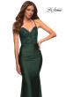 Picture of: Jewel Tone Jersey Gown with Sheer Lace Bodice in Green, Style: 30521, Detail Picture 9