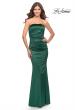 Picture of: Chic Strapless Liquid Jersey Gown with Ruching in Dark Emerald, Style: 31189, Detail Picture 9