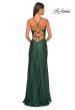 Picture of: Drape Neckline Jeweled Jersey Prom Dress with High Slit in Dark Emerald, Style: 31221, Detail Picture 9