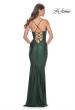 Picture of: Ruched Jersey Dress with Illusion Corset Lace Top in Dark Emerald, Style: 31857, Detail Picture 9