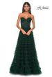 Picture of: A-Line Ruffle Tulle Prom Dress with Sweetheart Top in Dark Emerald, Style: 32283, Detail Picture 9