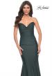Picture of: Simple Jersey Mermaid Prom Dress with Structured Hem in Green, Style: 32289, Detail Picture 9