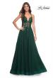 Picture of: Tulle A-Line Gown with Sheer and Beaded Lace Detail in Dark Emerald, Style: 31471, Detail Picture 10