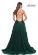 Picture of: Tulle A-Line Gown with Sheer and Beaded Lace Detail in Dark Emerald, Style: 31471, Detail Picture 11