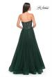 Picture of: A-Line Tulle Prom Dress with Rhinestone Fishnet Bodice in Dark Emerald, Style: 32216, Detail Picture 12