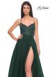 Picture of: Beautiful Rhinestone Beaded Illusion Top Tulle Prom Dress in Dark Emerald, Style: 32020, Detail Picture 13