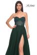 Picture of: A-Line Tulle Prom Dress with Rhinestone Fishnet Bodice in Dark Emerald, Style: 32216, Detail Picture 13