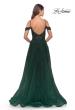 Picture of: A-Line Gown with Beautiful Beaded Lace Applique in Dark Emerald, Style: 31346, Back Picture