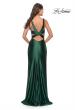 Picture of: Unique Liquid Jersey Dress with Cut Outs in Dark Emerald, Style: 31374, Back Picture