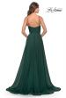 Picture of: Chiffon Dress with Pleated Bodice and Pockets in Dark Emerald, Style: 31500, Back Picture