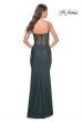 Picture of: Jersey Dress with Bustier Top and Illusion Back in Dark Emerald, Style: 32257, Back Picture