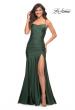 Picture of: Long Jersey Ruched Gown with Dramatic Skirt in Green, Style: 30587, Detail Picture 1