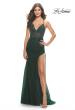 Picture of: Rhinestone Fully Embellished Prom Dress with Sheer Bodice in Dark Emerald, Style: 31256, Detail Picture 1