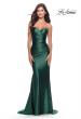 Picture of: Sweetheart Trumpet Liquid Jersey Gown with Ruching in Dark Emerald, Style: 31322, Detail Picture 1