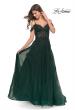 Picture of: A-Line Gown with Beautiful Beaded Lace Applique in Dark Emerald, Style: 31346, Detail Picture 1