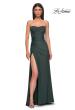 Picture of: Strapless Prom Dress with Side Ruching and Lace Up Back in Dark Emerald, Style 33012, Detail Picture 1