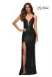 Picture of: Sequin Gown with Deep V Neckline and Lace Up Back in Green, Style: 30388, Detail Picture 2