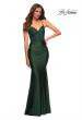 Picture of: Jewel Tone Jersey Gown with Sheer Lace Bodice in Green, Style: 30521, Detail Picture 2