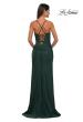 Picture of: Simple Prom Dress with Side Ruching and Lace Up Back in Dark Emerald, Style: 33103, Detail Picture 2
