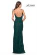 Picture of: Simple Stretch Lace Dress with Slit in Dark Emerald, Style: 31259, Detail Picture 3