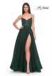 Picture of: Beautiful Rhinestone Beaded Illusion Top Tulle Prom Dress in Dark Emerald, Style: 32020, Detail Picture 3