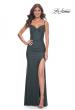 Picture of: Bustier Jersey Dress with Ruching and High Neckline in Dark Emerald, Style: 32238, Detail Picture 3
