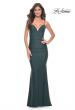 Picture of: Jersey Dress with Bustier Top and Illusion Back in Dark Emerald, Style: 32257, Detail Picture 3