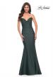 Picture of: Simple Jersey Mermaid Prom Dress with Structured Hem in Green, Style: 32289, Detail Picture 3
