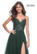 Picture of: Tulle Dress with Full Skirt and Sheer Lace Bodice in Dark Emerald, Style: 32306, Detail Picture 3