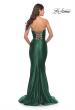 Picture of: Intricate Lace Up Back Liquid Jersey Mermaid Gown in Dark Emerald, Style: 31321, Style: 31321