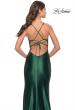 Picture of: Liquid Jersey Dress with Deep V Neckline in Dark Emerald, Style: 31375, Detail Picture 4