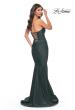 Picture of: Simple Jersey Mermaid Prom Dress with Structured Hem in Green, Style: 32289, Detail Picture 4
