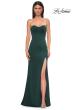 Picture of: Chic Jersey Evening Dress with Rhinestone Neckline in Dark Emerald, Style 32733, Detail Picture 4