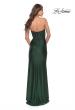 Picture of: Long Dress with Jersey Skirt and Lace Illusion Bodice in Dark Emerald, Style: 31182, Detail Picture 5
