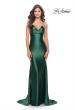 Picture of: Liquid Jersey Trumpet Gown with Draped Neckline in Dark Emerald, Style: 31397, Detail Picture 5