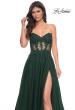 Picture of: A-Line Tulle Ballgown with Lace Illusion Bodice in Green, Style: 32313, Detail Picture 5