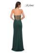 Picture of: Chic Jersey Evening Dress with Rhinestone Neckline in Dark Emerald, Style 32733, Detail Picture 5