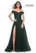 Picture of: A-Line Tulle Prom Dress with Off the Shoulder Top in Dark Emerald, Style: 30498, Detail Picture 6