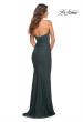 Picture of: Sweetheart Strapless Gown with Side Ruching in Dark Emerald, Detail Picture 6