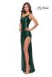 Picture of: Simple One Shoulder Liquid Jersey Dress in Dark Emerald, Style: 31391, Detail Picture 6