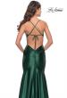 Picture of: Liquid Jersey Trumpet Gown with Draped Neckline in Dark Emerald, Style: 31397, Detail Picture 6