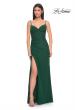 Picture of: Net Jersey Fitted Dress with Ruched Bustier Top in Dark Emerald, Style: 32239, Detail Picture 6