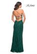 Picture of: One Shoulder Long Lace Prom Dress with Open Back in Green, Style: 30441, Detail Picture 7