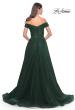 Picture of: A-Line Tulle Prom Dress with Off the Shoulder Top in Dark Emerald, Style: 30498, Detail Picture 7